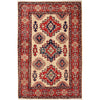 Kazak Rug Handmade Ivory Medallion 3x5 ft