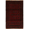 Baluchi Rug Handmade Red Geometric 4x6 ft