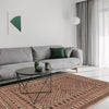 Soumak Kilim Area Rug Handmade White Geometric 4x6 ft