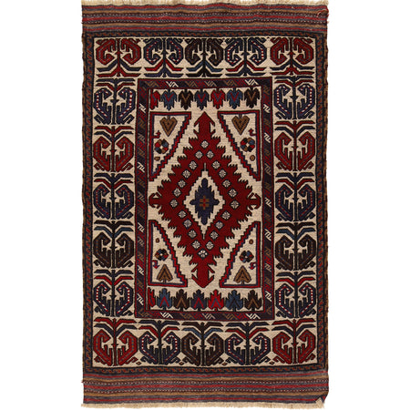 Barjasta Area Rug Handmade Beige Floral 4x6 ft