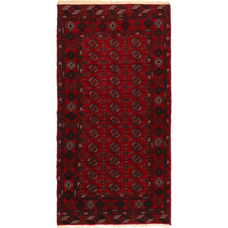 Bokhara Rug Handmade Vibrant Red Medallion 6' Runner