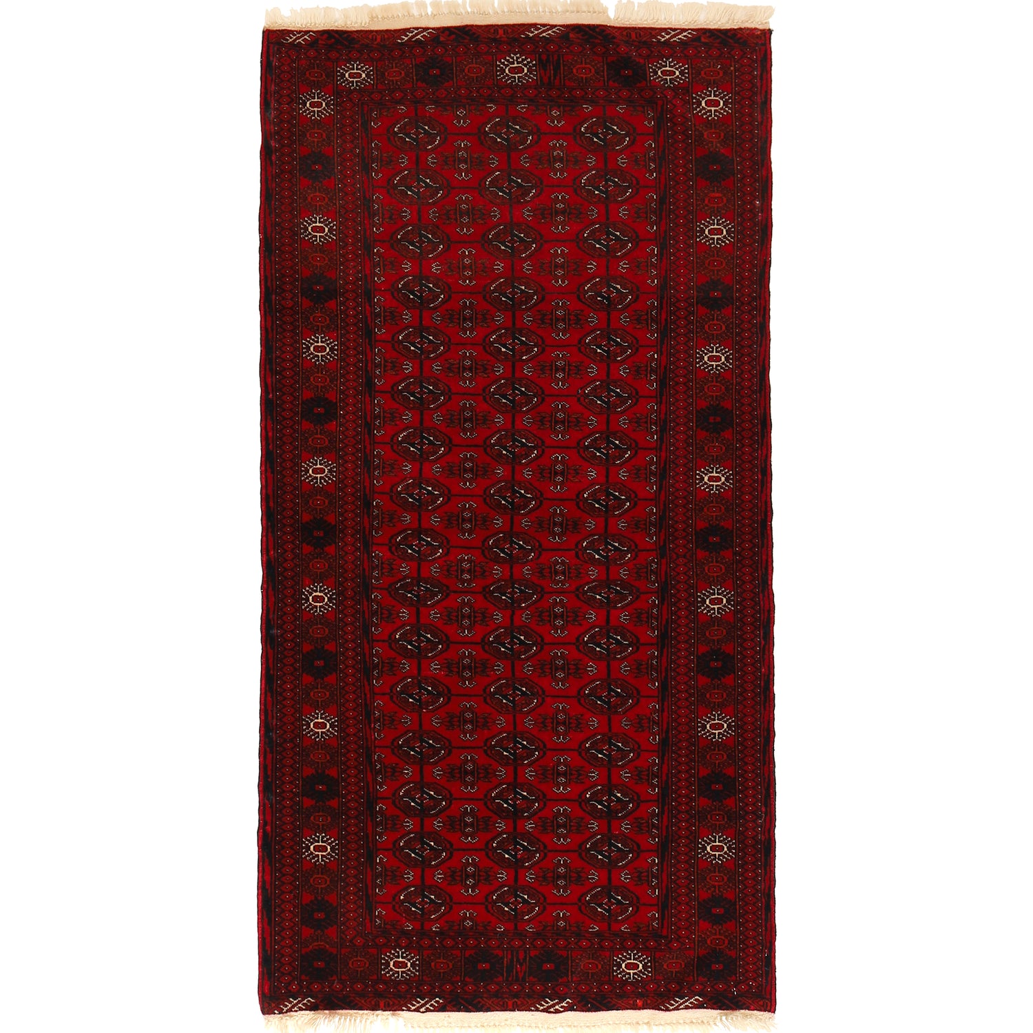Bokhara Rug Handmade Vibrant Red Medallion 6' Runner