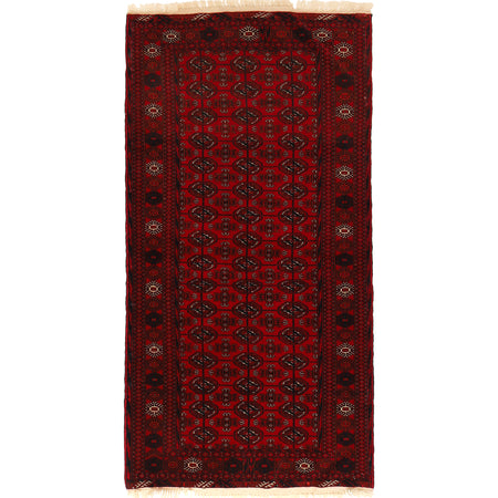 Bokhara Rug Handmade Vibrant Red Medallion 6' Runner