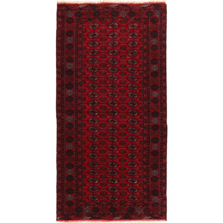 Bokhara Rug Handmade Vibrant Red Medallion 6' Runner