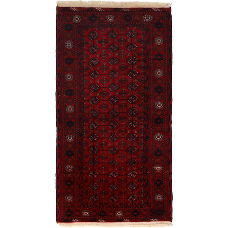 Bokhara Rug Handmade Vibrant Red Medallion 6' Runner