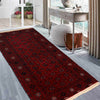 Bokhara Rug Handmade Vibrant Red Medallion 6' Runner