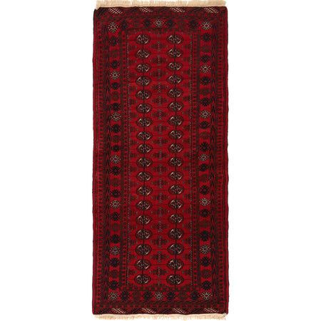 Bokhara Rug Handmade Vibrant Red Medallion 6' Runner