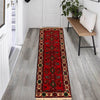 Bokhara Rug Handmade Vibrant Red Medallion 6' Runner