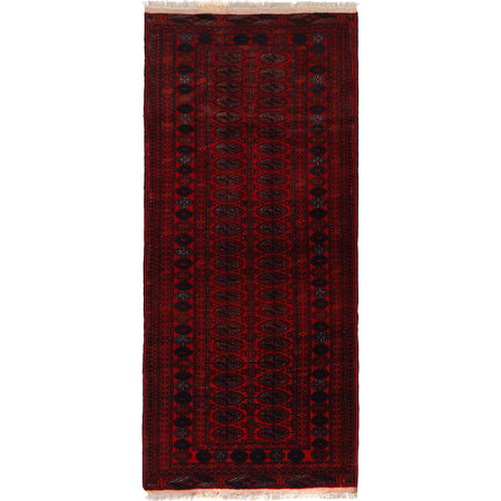 Bokhara Rug Handmade Vibrant Red Medallion 6' Runner
