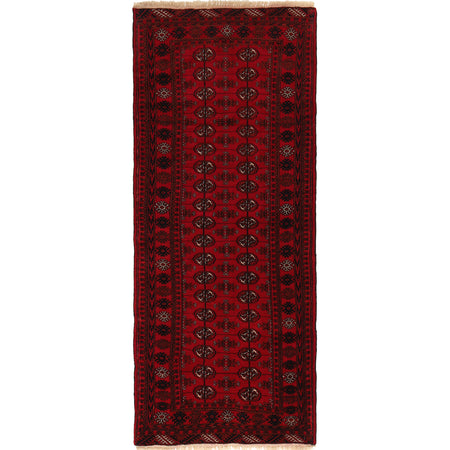 Bokhara Rug Handmade Vibrant Red Medallion 6' Runner