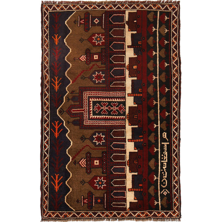 Pictorial Rug Handmade Multi Design