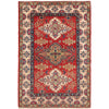 Kazak Rug Handmade Red Medallion 3x5 ft