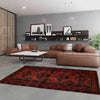 Baluchi Rug Handmade Red Geometric -