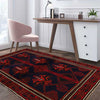 Baluchi Rug Handmade Navy Blue Geometric 4x6 ft
