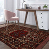 Barjasta Area Rug Handmade Beige Floral 4x6 ft