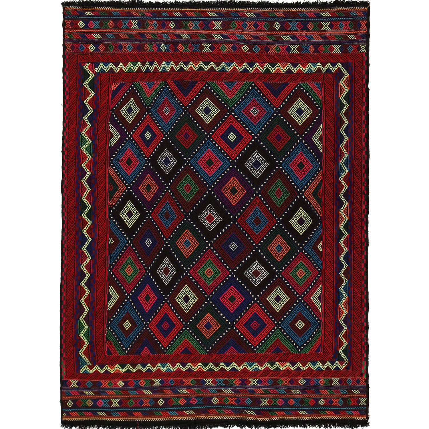 Suzuni Kilim Runner Handmade Multi 4x7 ft