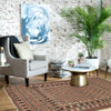 Soumak Kilim Area Rug Handmade White Geometric 4x6 ft