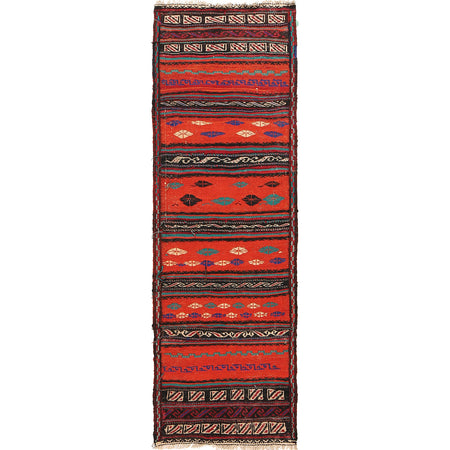 Table Sheet Area Rug Runner Handmade Multi Curvilinear 5'