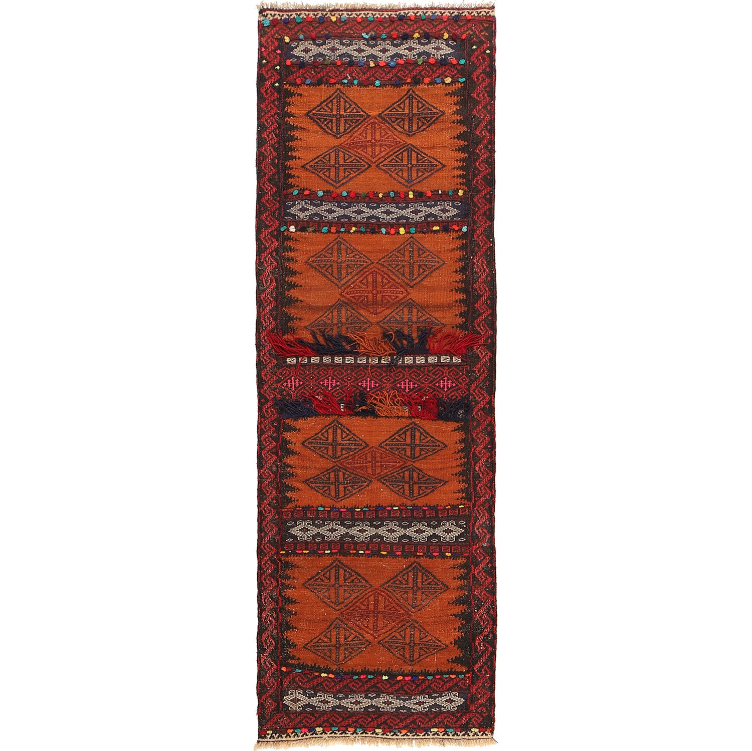 Table Sheet Runner Handmade Brown Curvilinear 6' Runner