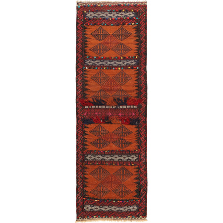 Table Sheet Runner Handmade Brown Curvilinear 6' Runner