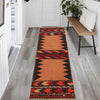 Table Sheet Area Rug Runner Handmade Brown Curvilinear 6'
