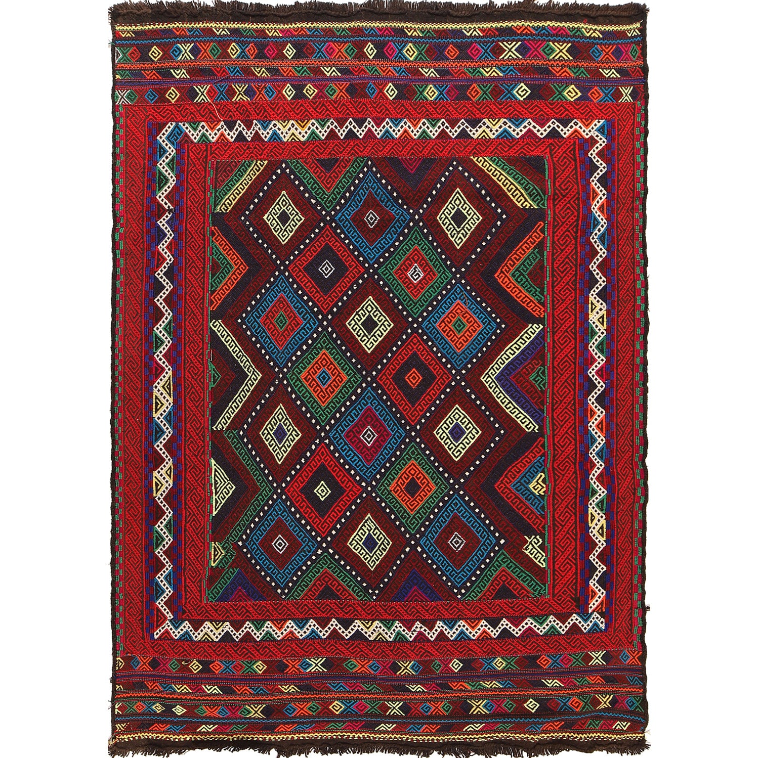Suzuni Kilim Runner Handmade Multi 4x7 ft