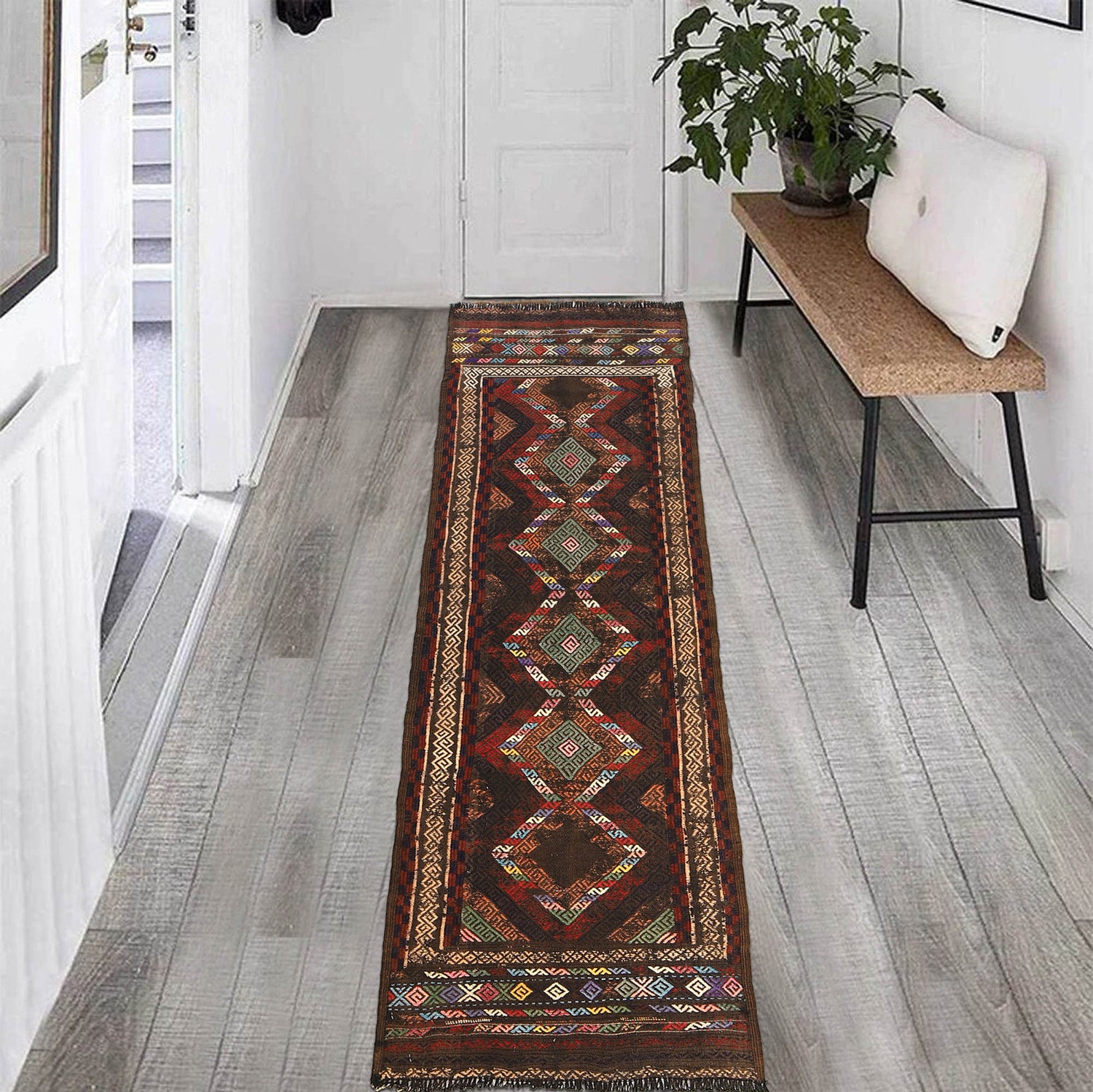 Suzuni Kilim Runner Handmade Multi 6' Runner