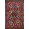 Maimana Kilim Area Rug Handmade Red Floral 6x9 ft