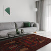 Baluchi Rug Handmade Multi Geometric 4x7 ft