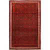 Baluchi Rug Handmade Red Geometric 4x7 ft