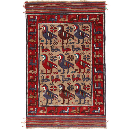 Pictorial Rug Handmade Multi Design