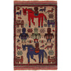 Pictorial Rug Handmade Multi Design