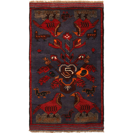 Pictorial Rug Handmade Multi Design