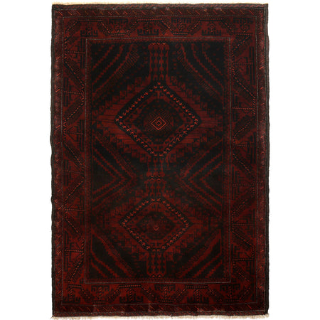 Baluchi Rug Handmade Multi Geometric 4x6 ft