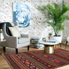 Laghari Kilim Area Rug Handmade Multi Geometric 5x8 ft