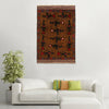 War Area Rug Handmade Brown Riffle 3x5 ft