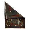 War Area Rug Handmade Gray Rifle + Tank 2 x 3 ft