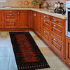 Table Sheet Area Rug Runner Handmade Multi Curvilinear 5'