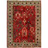 Oushak Area Rug Handmade Deep Red Floral 5x8 ft