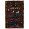 War Area Rug Handmade Gray Rifle + Tank + Helicopter 2 x 3