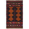 Table Sheet Runner Rug Handmade Brown Curvilinear 5' Runner