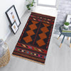 Table Sheet Runner Rug Handmade Brown Curvilinear 5' Runner