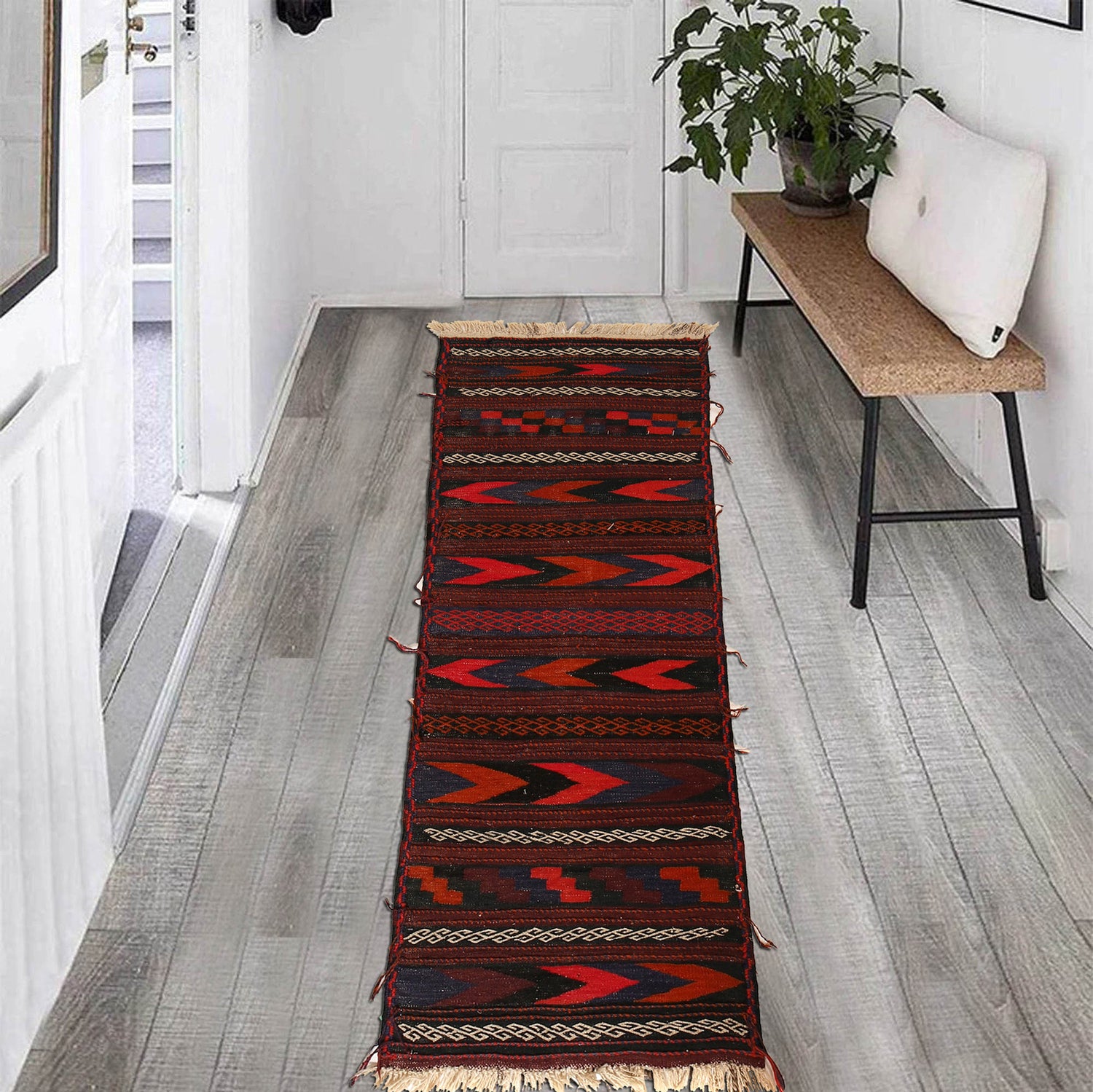 Table Sheet Runner Handmade Multi Curvilinear 5' Runner