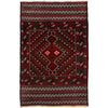 Baluchi Rug Handmade Brown Geometric 3x5 ft