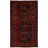 Baluchi Rug Handmade Blue Geometric 4x6 ft