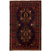 Baluchi Rug Handmade Blue Geometric 4x6 ft