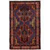 Baluchi Rug Handmade Blue Geometric 4x6 ft