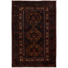 Baluchi Rug Handmade Multi Geometric 4x7 ft