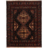 Baluchi Rug Handmade Multi Geometric 4x6 ft
