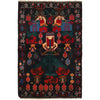 Baluchi Rug Handmade Multi Geometric 3x5 ft